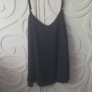 Navy Women's V-Neck Camisole Top - 1X